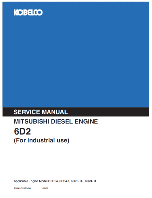 Mitsubishi 6D24, 6D24-T, 6D25-TC Engine Workshop Service Manual