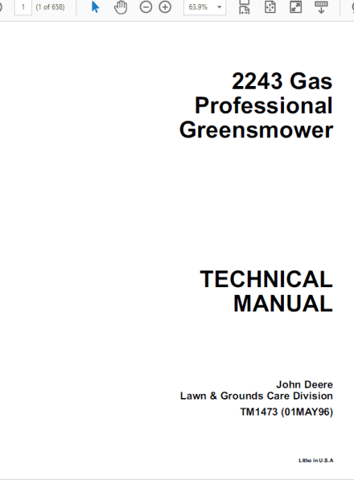 John Deere 2243 Mower Repair Technical Manual (TM1473) - Image 3