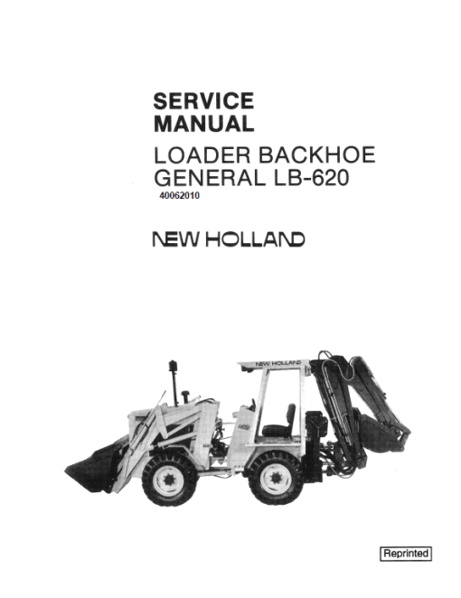 New Holland LB620 Backhoe Loader Service Manual