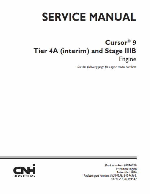 Cursor 9 Tier 4 Interim and Stage IIIB Engine Service Manual - Image 2