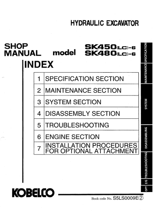 Kobelco SK450LC-6 and SK480LC-6 Excavator Service Manual - Image 2