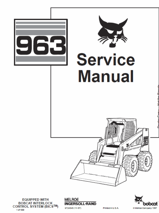 Bobcat 963 Skid-Steer Loader Service Manual - Image 6