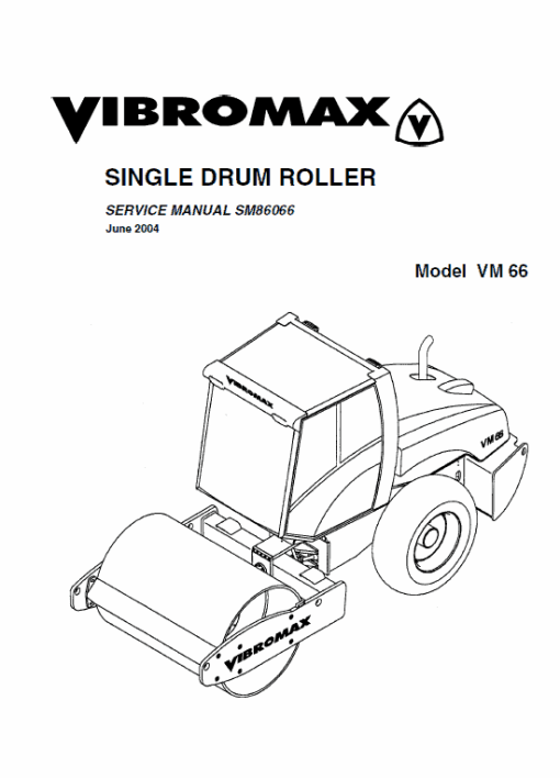 JCB Vibromax VM66 Single Drum Roller Service Manual