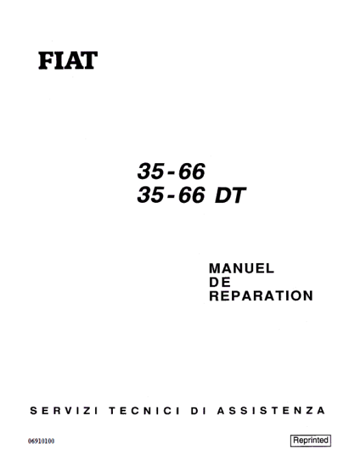 Fiat 33-66, 33-66 DT Tractor Workshop Service Manual