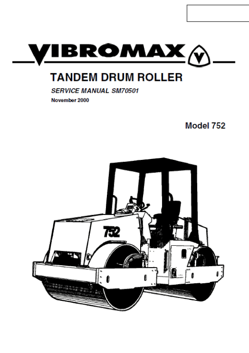 JCB Vibromax 752 Tandum Drum Roller Service Manual