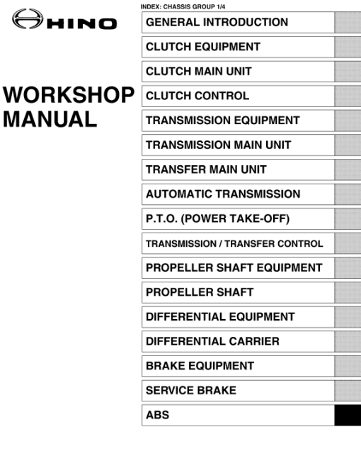 Hino Truck 2010 Service Manual - Image 4