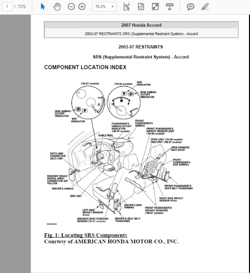 HONDA ACCORD 2003, 2004, 2005, 2006, 2007 Workshop Repair Manual - Image 5