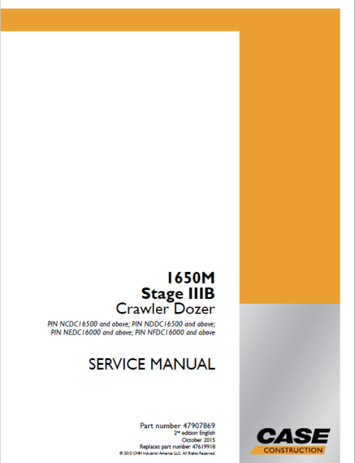 Case 1650M Crawler Dozer Service Manual - Image 8