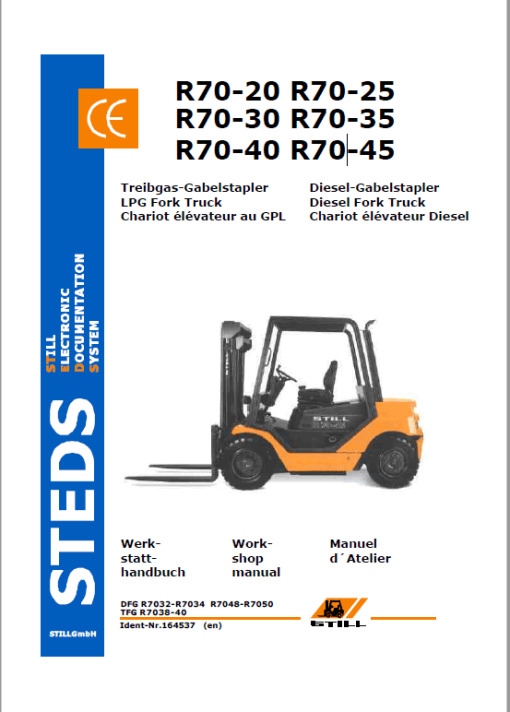 Still Electric Fork Truck R70: R70-25, R70-30, R70-35, R70-40, R70-45, R70-50 Repair Circuit Workshop Operating Manual - Image 8