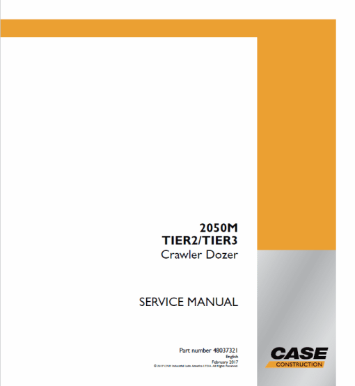 Case 2050M Crawler Dozer Service Manual - Image 8