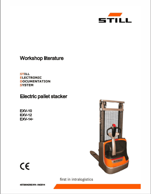 Still EXV 10,EXV 12, EXV 14AC, EXP and all EXV Model Pallet Stacker Workshop Repair Manual - Image 3