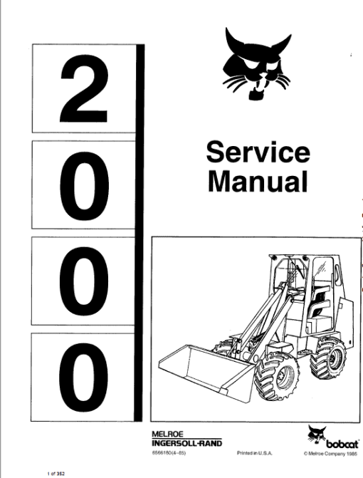 Bobcat 2000 Loader Service Manual - Image 8