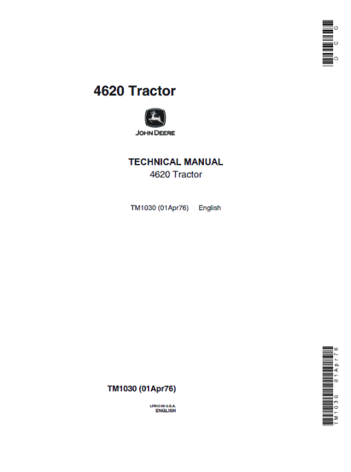 John Deere 4620 Tractor Repair Technical Manual