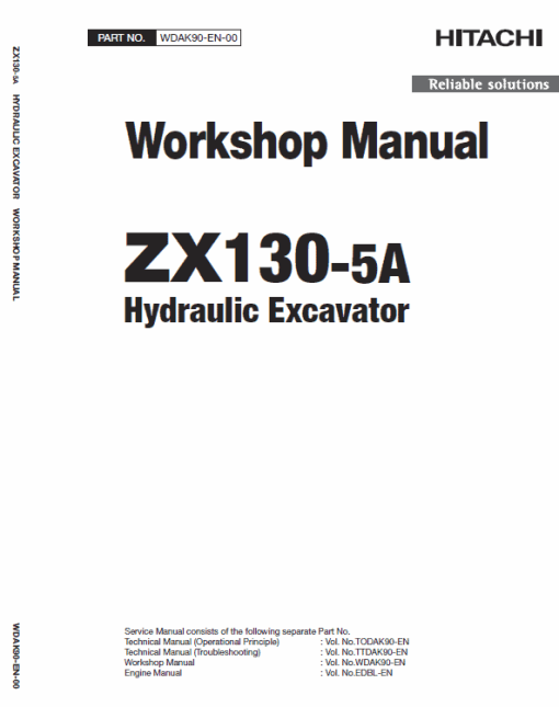 Hitachi ZX130-5A Excavator Service Repair Manual