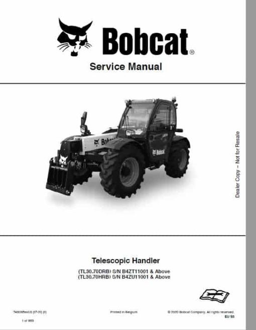 Bobcat TL30.70 versaHANDLER Telecospic Service Repair Manual