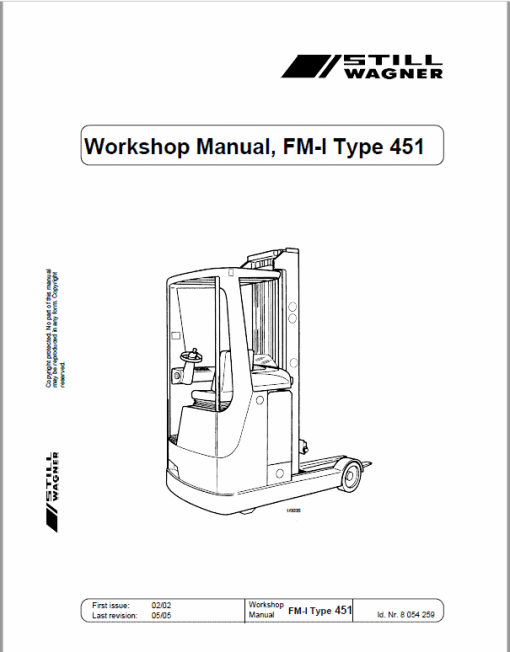 Still FM-I Type 451 Reach Truck Workshop Repair Manual