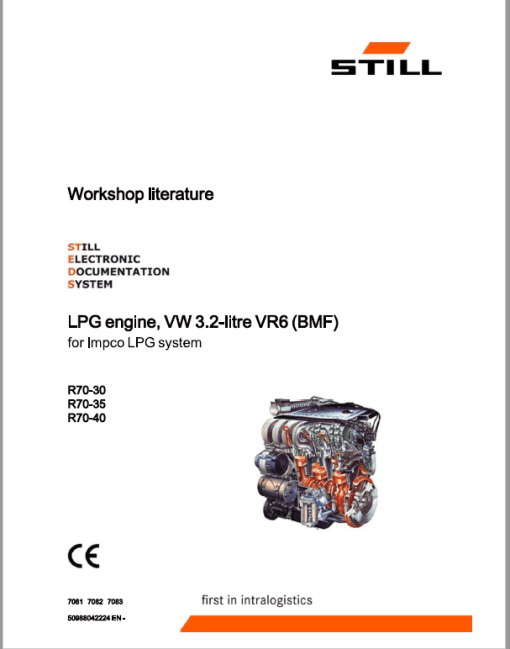 Still Engine VW 3.2 Litre VR6 (BMF) for Impco LPG System LPG Engine Workshop Repair Manual