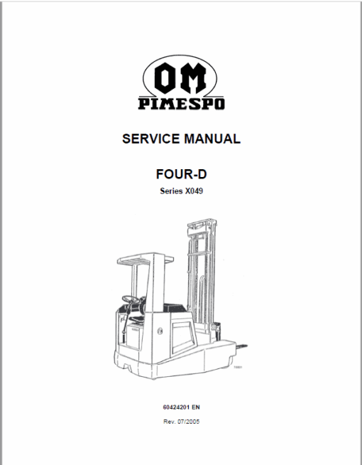 OM PIMESPO Four D Series X049 Workshop Repair Manual