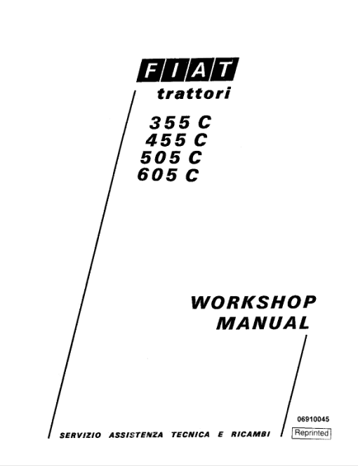 Fiat 355C, 455C, 505C, 605C Crawler Tractor Service Manual