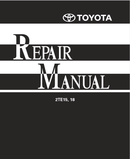 Toyota 2TE15, 2TE18 Electric Tow Tractor Service Repair Manual