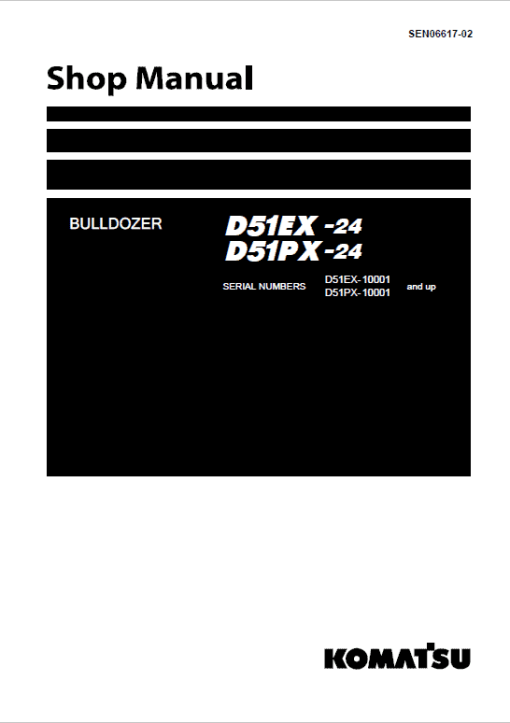 Komatsu D51EX-24, D51PX-24 Dozer Service Manual