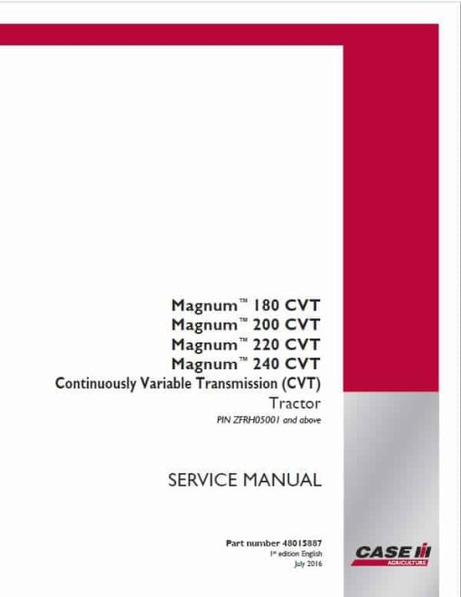 Case 180, 190, 200, 210, 225, 220, 240 Magnum Tractor Service Manual - Image 6