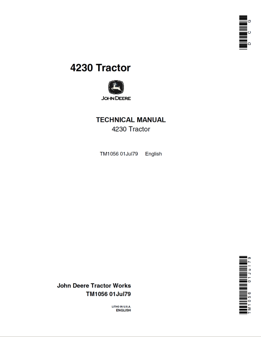 John Deere 4230 Compact Utility Tractors Technical Manual (TM1056)