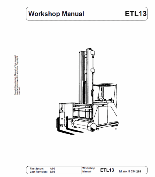 OM Pimespo ETL13 Forklift Workshop Manual