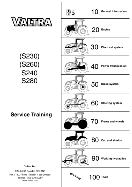 Valtra S230, S240, S260, S280 Tractors Workshop Repair Manual - Image 2