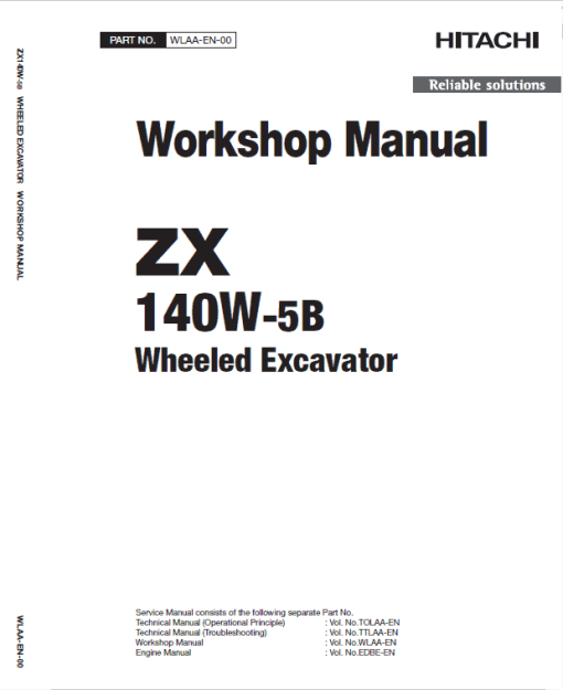 Hitachi ZX140W-5B Excavator Service Repair Manual