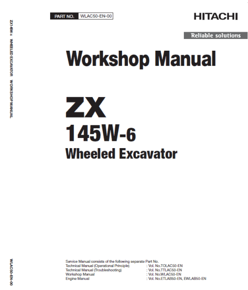 Hitachi ZX145W-6 Excavator Service Repair Manual