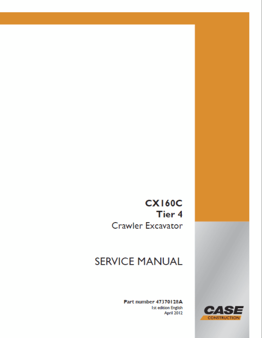 Case CX160C Excavator Service Manual - Image 2