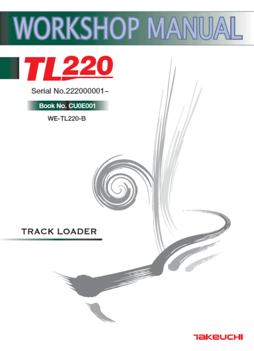 Takeuchi TL220 Loader Service Manual