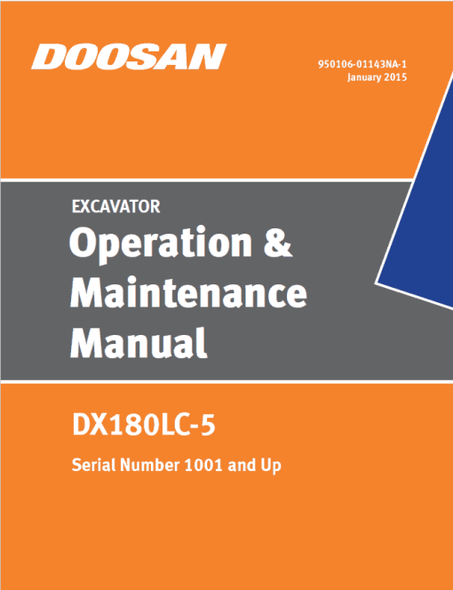 Doosan DX180LC-5 Excavator Repair Service Manual - Image 2