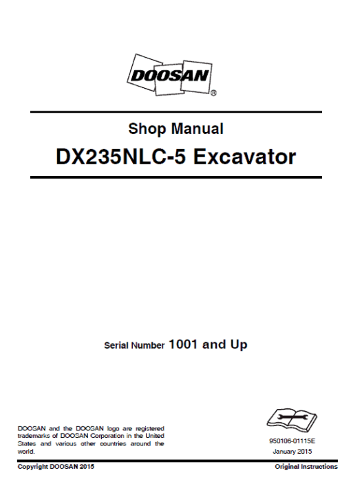 Doosan DX235NLC-5 Excavator Service Manual