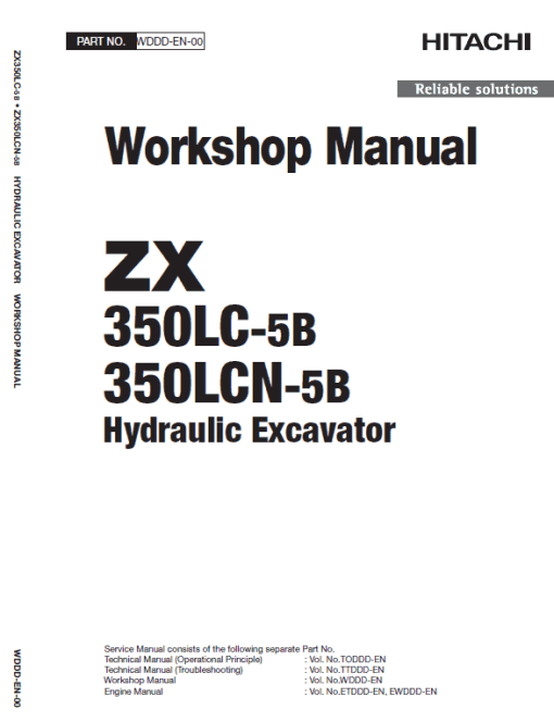 Hitachi ZX350LC-5B and ZX350LCN-5B ZAXIS Excavator Service Repair Manual