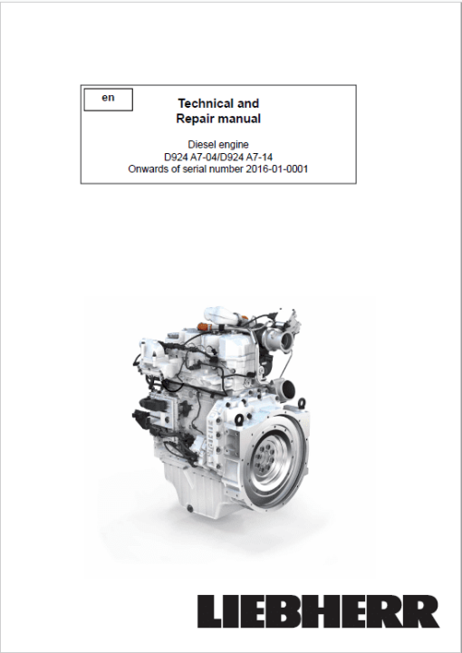 Liebherr D924 A7-04, D924 A7-14 Engine Service Manual