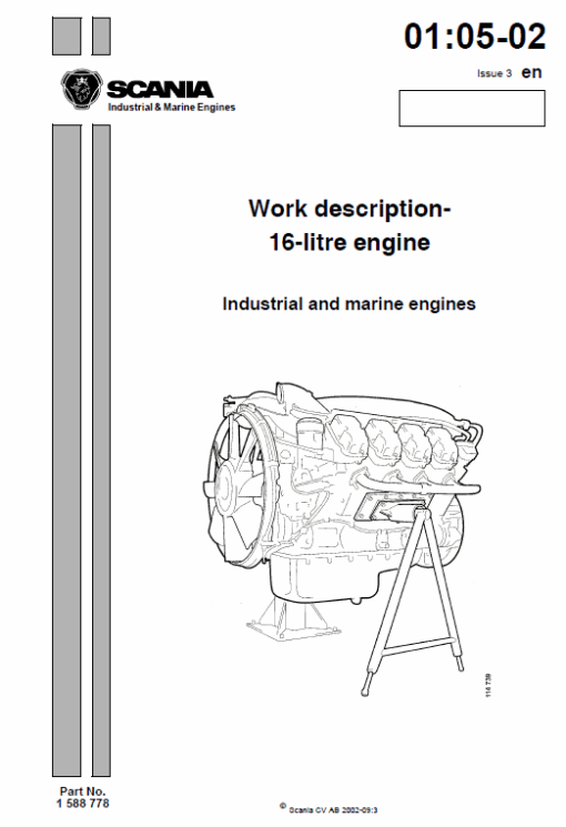 Scania DC16, DI16 16-litre Engine Workshop Service Manual