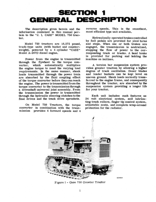 Case 750 Crawler Dozer Service Manual