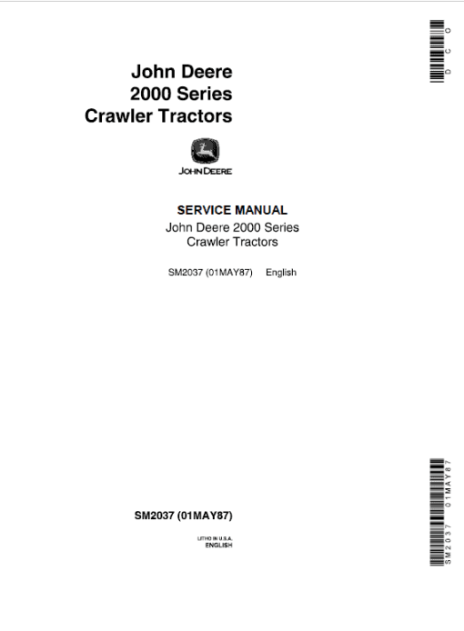 John Deere 2010 Crawler Tractor Repair Technical Manual