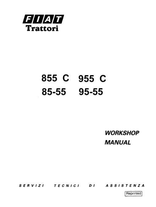 Fiat 85-55, 95-55, 855C, 955C Tractor Service Manual