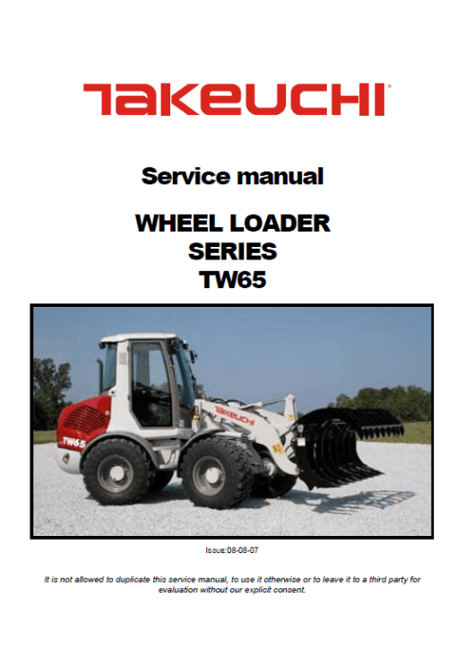 Takeuchi TW65 Wheel Loader Service Manual