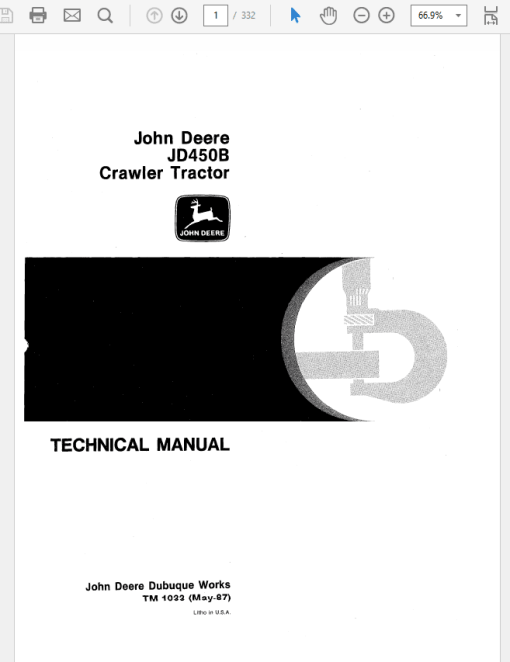 John Deere 450B Crawler Tractor Repair Technical Manual (TM1033)