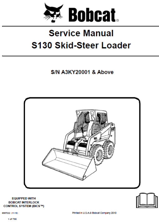 Bobcat S130 Skid-Steer Loader Service Manual - Image 8