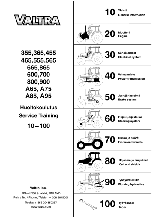 Valtra 555, 565, 600, 665, 700, 800, 865 Tractors Service Repair Manual - Image 2