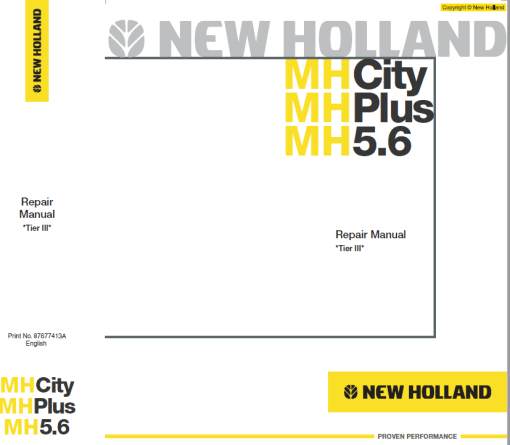 New Holland MH5.6, MH City and MH Plus Excavator Manual - Image 2