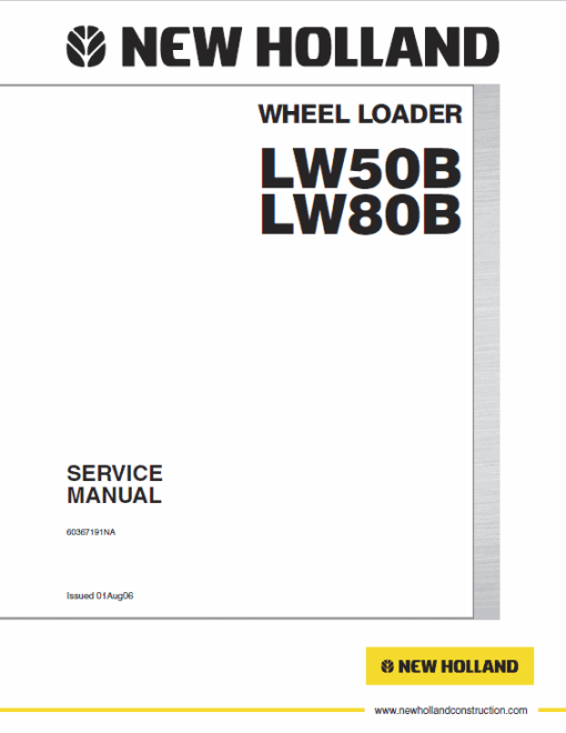 New Holland LW50.B Wheel Loaders Service Manual - Image 2