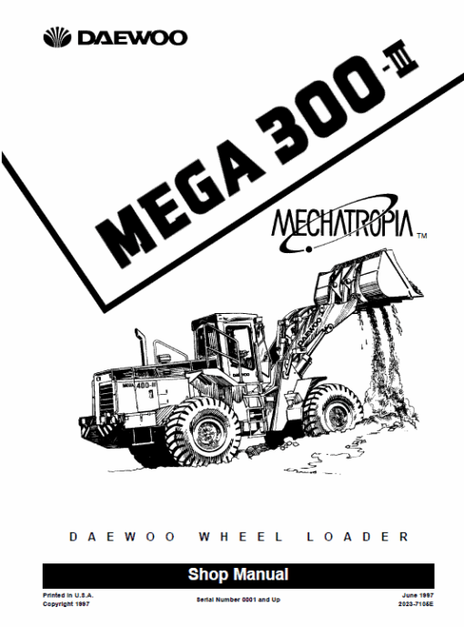 Doosan Daewoo Mega 300-III Loader Service Manual