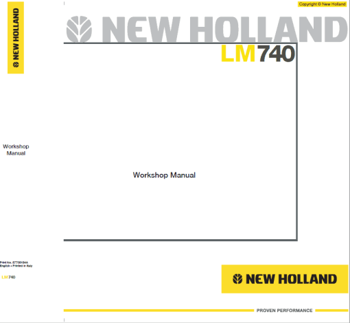 New Holland LM1440, LM740 Telehandlers Service Manual - Image 2