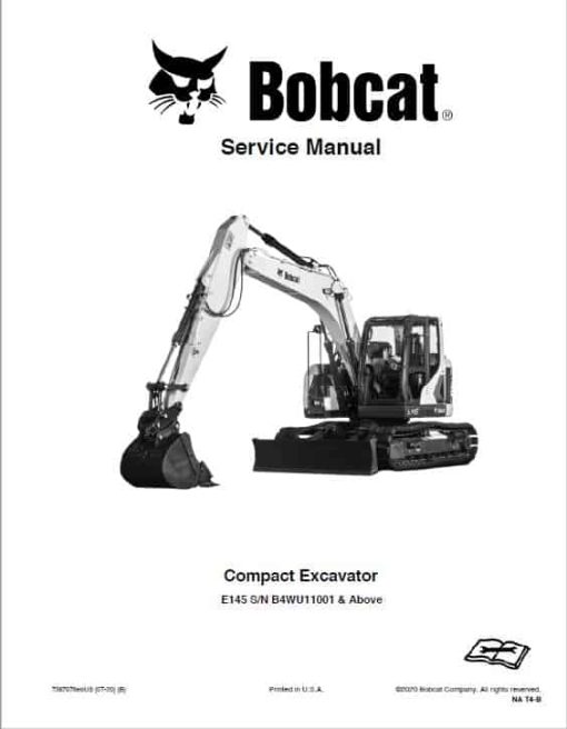 Bobcat E145 Compact Excavator Service Repair Manual